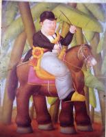 Botero, Fernando - Abstract oil painting.